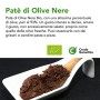 Cibocrudo Patè di Olive Nere Bio, Coltivati in Italia, Solo Ingredienti Biologici, 93% di Olive, Gusto Intenso e Deciso, per Pa