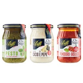 Biffi - Mix Specialità Biffi: Pesto Classico 190G , Sugo Cacio E Pepe 190G, Sugo Alla Napoletana 190G