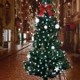 Qedertek Luci Albero di Natale, Catena Luminosa 20M 200 LED, Luci di Natale Esterno ed Interno, Cavo verde scuro, Luci Bianco Ad