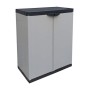 Adventa Armadietto per la Raccolta Differenziata (Interno/Esterno), Grigio Nero, 68x39,5x85