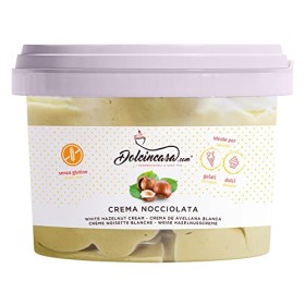 Crema di Nocciole Bianca al Latte Nocciola 12% Spalmabile e per Farcitura Torte Croissant Fagottini, Brioches, Krapfen, Swiss-ro