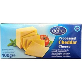 Formaggio Cheddar Dana 400 gr | per maccheroni e formaggio, hamburger, nachos, salse e fonduta (Confezione da 1)