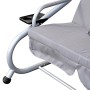 Outsunny Dondolo Letto da Giardino 3 Posti Schienale Reclinabile Tetto Regolabile Grigio 200×120×164cm
