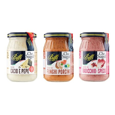 Biffi - Mix Di 3 Sughi Biffi: Cacio E Pepe Biffi 190G, Sugo Radicchio E Speck 190G, Sugo Con Funghi Porcini 190G