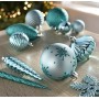 WeRChristmas - Set di decorazioni natalizie, con 72 palline in plastica infrangibile turchese blu