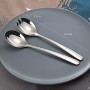 FOXAS Kit de Posate da Insalata Cucchiaio Insalata e forchetta Insalata in Acciaio Inox 304 di Alta qualità e Salad Servers 18/