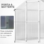 Outsunny Serra per Piante Orto Tetto Regolabile Telaio in Alluminio 242 x 190 x h 195 cm