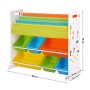 SONGMICS Scaffale Porta Giocattoli per Bambini Libreria Mensola con 6 Scatole (Bianco) GKR03W