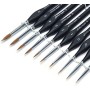 Set di pennelli in Miniatura con Dettagli artistici per Giochi Officina Pittura ad Acquerello, Olio, Acrilico, chiodo, Pittura p