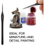 Set di pennelli in Miniatura con Dettagli artistici per Giochi Officina Pittura ad Acquerello, Olio, Acrilico, chiodo, Pittura p