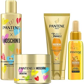 Pantene Pro - V Balsamo 3 Minute Miracle, Rigenera & Protegge, 150ml + Maschera 300 ml + Olio Secco 100 ml + Shampoo 225 ml