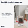 De'Longhi HFS50F24 Termoventilatore Vertical Edege, 2400 W, Bianco/Beige