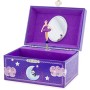 Ulysse- Baule Musical Panda Bijoux, 9535, Blu Notte