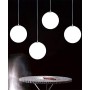 Lampadario con sfera di vetro, Lampada a sospensione, Lampada interna singola per Camera da letto, Soggiorno, Corridoio, Ristora