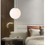 Lampadario con sfera di vetro, Lampada a sospensione, Lampada interna singola per Camera da letto, Soggiorno, Corridoio, Ristora