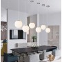 Lampadario con sfera di vetro, Lampada a sospensione, Lampada interna singola per Camera da letto, Soggiorno, Corridoio, Ristora