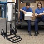 Carrello Pieghevole Per Scale,Carrello per Gradini,Portapachi Pieghevole Per Scale Con 6 Ruote Carrello Trasformabilble,Nero,107