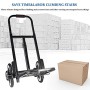Carrello Pieghevole Per Scale,Carrello per Gradini,Portapachi Pieghevole Per Scale Con 6 Ruote Carrello Trasformabilble,Nero,107