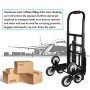 Carrello Pieghevole Per Scale,Carrello per Gradini,Portapachi Pieghevole Per Scale Con 6 Ruote Carrello Trasformabilble,Nero,107