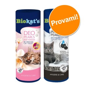 Set Prova misto! Deodoranti per lettiera Biokat's - 700 ml Active Pearls + 700 g Deo Pearls