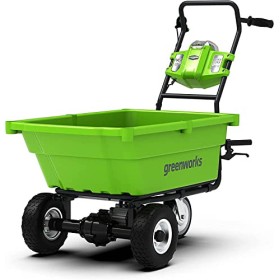 Greenworks Carriola a Batteria G40GC (Li-Ion 40V 4.2 km/h Velocità di Guida 2.4 km/h Velocità all'Indietro 100 kg di Carico Ma