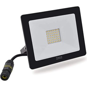 Proiettore Led da Esterno Impermeabile IP65 - Connettore IP68 - Faretto Piatto da Giardino - Faro Illuminazione Facciata di Casa