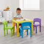 Liberty House Toys-Tavolo per Bambini con 4 sedie, plastica, Colore: Multicolore