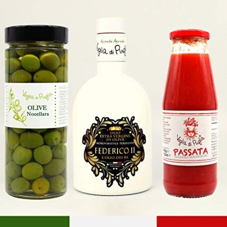 Olio Extravergine Di oliva Peranzana Passata Artigianale Olive Nocellara Made In Italy