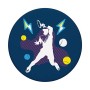 Ufficiale silhouette colorata Rafa Nadal Academy by Movistar PopSockets PopGrip: Impugnatura per Telefoni Cellulari e Tablet Int