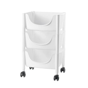 Guzzini Kitchen Active Design Hold&Roll Carrello, Bianco, 44,5 x 30,5 x h69 cm