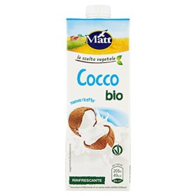 Matt - Cocco Bio - Bevanda Rinfrescante al Cocco - Vegetale, Senza Lattosio e Senza Glutine - 3 pezzi da 1 l [3 l]