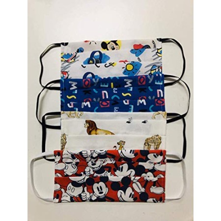 Tina Codazzo Home Mickey Mouse Mascherine in cotone set 4 pezzi Disney maschietto