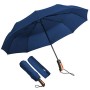 ECHOICE Ombrello Portatile Automatico Antivento, Ombrello Pieghevole Blu Compatto Resistente Leggero con Custodia Impermeabile e