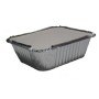 GFC - 100 contenitori No2 per alimenti, in alluminio, con coperchio