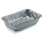 Vaschetta alluminio - Confezione da 100 vaschette rettangolari argentate con bordo G monouso per alimenti - Formato 101 C+C - Id
