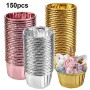 kissral 150 Pezzi Pirottini da Forno USA e Getta in Alluminio per Muffin e Cupcake, Stampi per Pastichieria, Piccoli Stampi per 