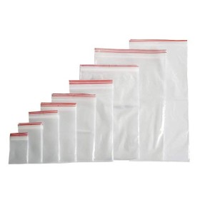 100 sacchetti con chiusura a pressione, in plastica, con chiusura lampo (40 misure a scelta), 7x10, farbenlos, 1