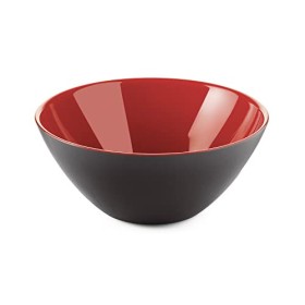 Guzzini Contenitore My Fusion, Nero/Rosso, Ø20 x h8.5 cm