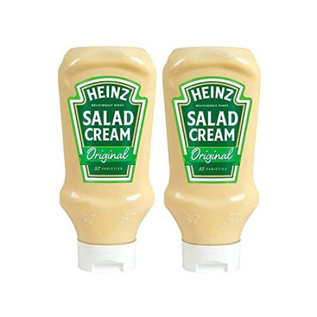 Heinz Salad Cream 605G "Original Tangy Taste" che la rende una delle salse più amate della Gran Bretagna, confezione da 2