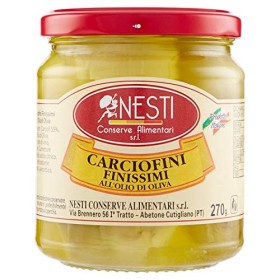 Nesti Conserve Alimentari Carciofi Interi Finissimi all' Olio di Oliva - Pacco da 6 X 270 g