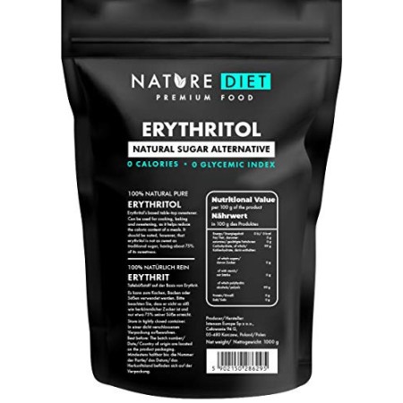 Nature Diet, eritritolo, 2 confezioni da 1000 g