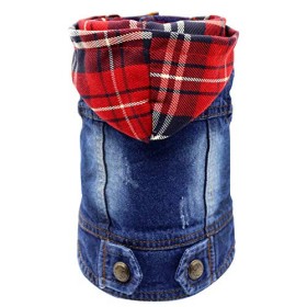 SILD - Abbigliamento per Cani di Taglia Piccola e Media, Giacca di Jeans, Blu Vintage (M)