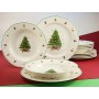 Creatable 16183 4 - Servizio di Piatti da 12 Pezzi, Motivo: Albero di Natale, Porcellana Premium