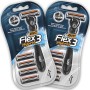 BIC RAZORS Flex3 Hybrid Kit Rasoi Usa e Getta da Uomo, Confezione da 2 Pacchi a 8 Pezzi