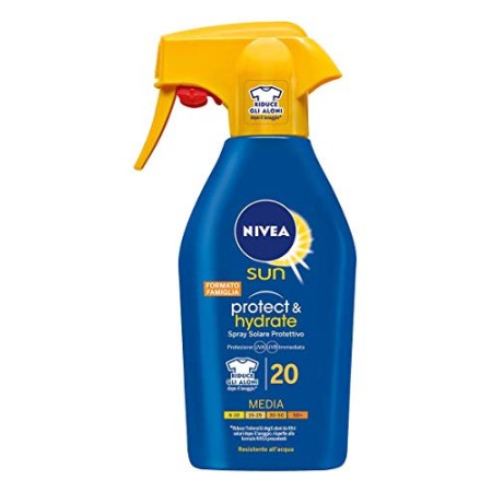 NIVEA Sun Spray Latte Solare Idratante Protect & Hydrate Fp20 Protezione Media - 300 Ml