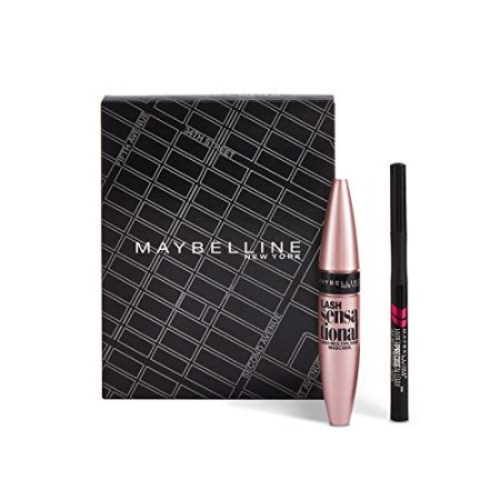 Maybelline New York Cofanetto Kit Occhi Ciglia Sensazionali, Include Mascara Ciglia Sensazionali Volumizzante e Eye-Liner Hyper 