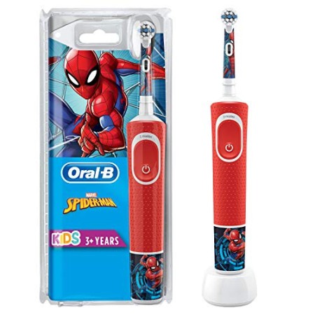 Oral-B Kids Spazzolino Elettrico Ricaricabile, 1 Manico con Personaggi Disney Spider-Man, dai 3 Anni in Su