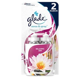 Glade Sense & Spray Doppia Ricarica, Deodorante per Ambienti con Sensore di Movimento, Fragranza Relaxing Zen, Confezione da 2 R