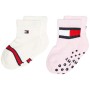 Tommy Hilfiger Th Baby Sock 2p Flag calze, combo rosa, 19-22 (Pacco da 2) Unisex-Bimbi