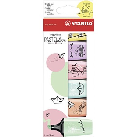 Evidenziatore - STABILO BOSS MINI Pastellove - Confezione da 6 - Colori assortiti